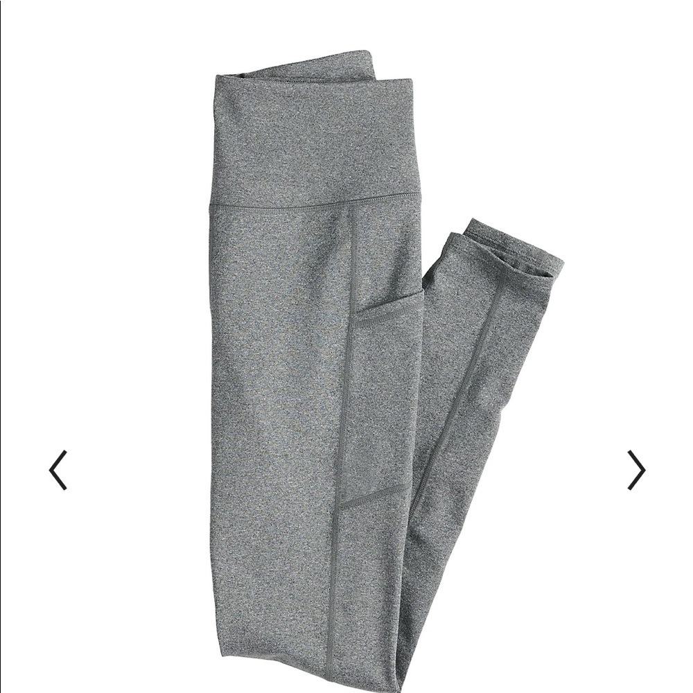 Light Grey High Waisted Leggings with Pockets